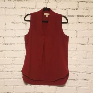 NWOT flowy Michael Kors scarlet sleeveless blouse size 14